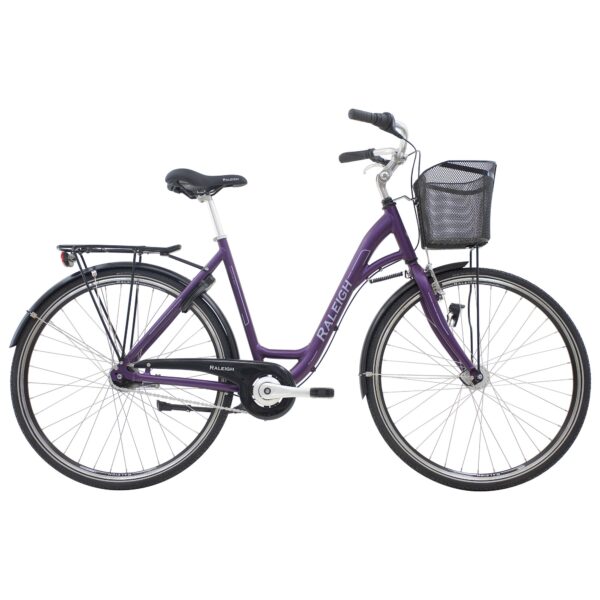 Raleigh Shopping Alu Dame 7 Gear Mat Lilla