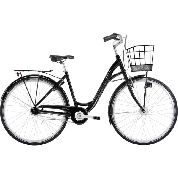 Winther Shopping Alu Dame 7 Gear Shimano Blank Sort
