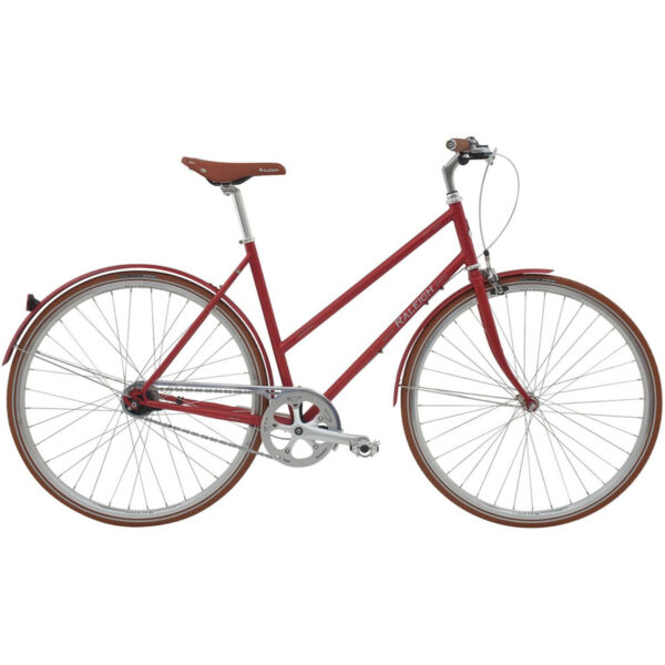 Raleigh Kent Dame Matt Rød 7 indvendige Shimano Gear - City Bike