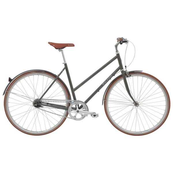 Raleigh Kent Dame Matt Grå Brun 7 indvendige shimano Gear – city bike