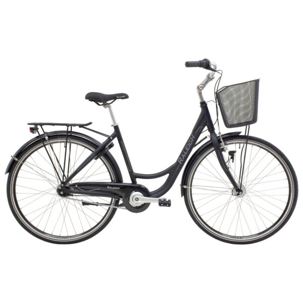 Raleigh Shopping Society Dame 56 cm – 7 Gear Nexus – Fodbremse – Mat Sort