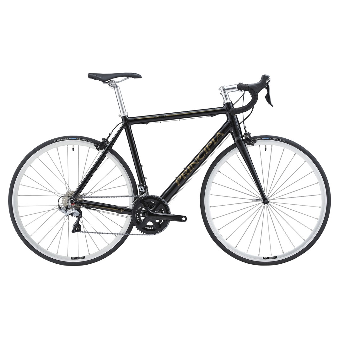 Principia Evolve Alu 700c 105 2x11sp Kaliberbremser Sort m. guld