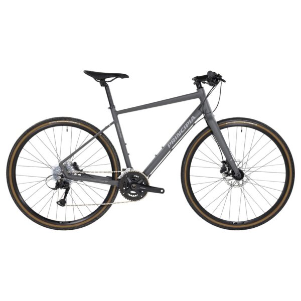 Principia Gravel H10 Unisex 18 Gear Shimano Acera mat mørkegrå