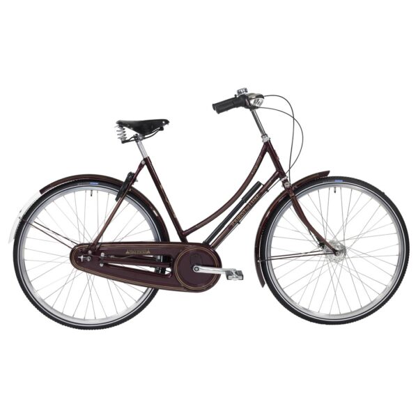 Raleigh Tourist de Luxe Dame 7 Gear Blank metallic Rød m. guld/r