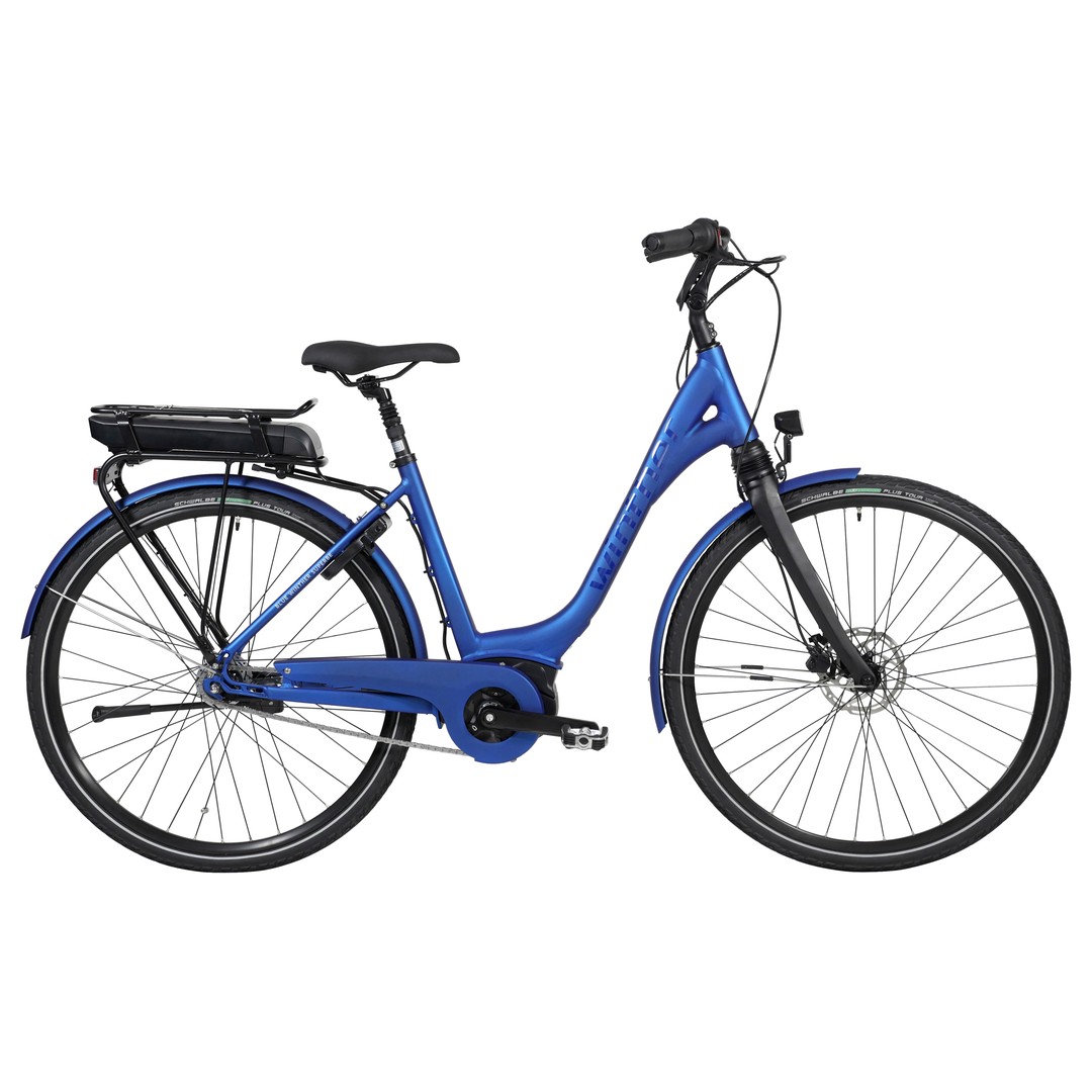 Winther Blue Winther Superbe 4 Dame 7 Gear Shimano Nexus mat blå inkl. 400Wh