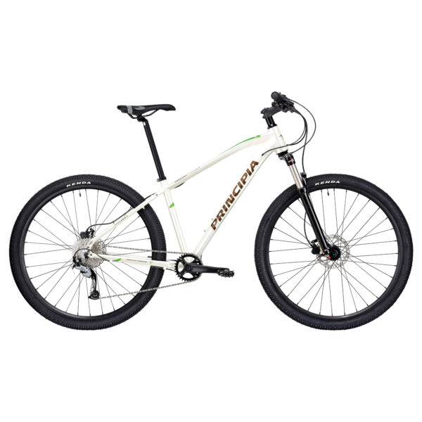 Principia MTB A5.9 Deore 1x10sp Susp. mat hvid m. brungrøn