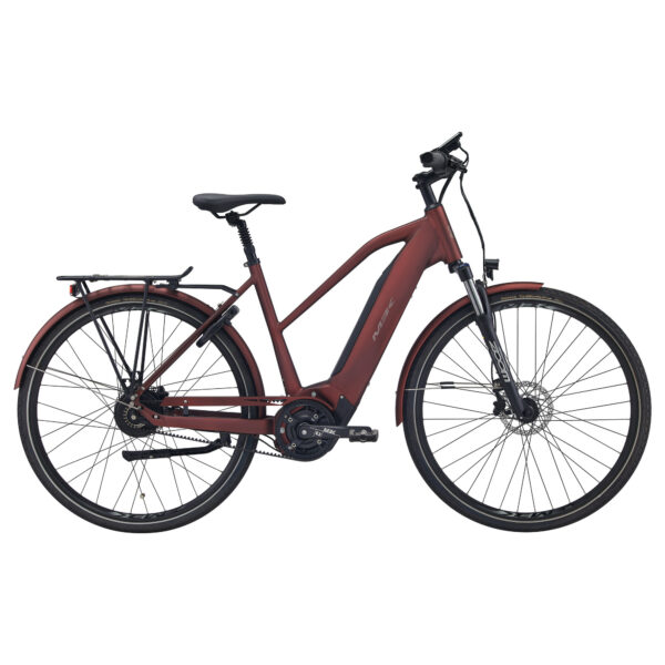MBK Vitesse E Dame Belt trinløs Enviolo Trekking mat bordeaux